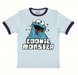 T-Shirt Kids Sesame Street - Cookie Monster - Chalk Blue/Deep Navy