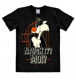 T-Shirt Looney Tunes - Sylvester - Naughty? Moi? - Black