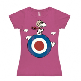 T-Shirt Petite Peanuts - Snoopy/Target - Pink