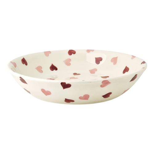 Medium Pasta bowl Pink Hearts