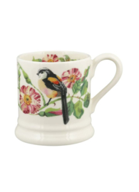Half pint mug Rosa Mundi met Long tailed Tit