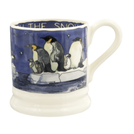 Half pint mug Winter Penguins