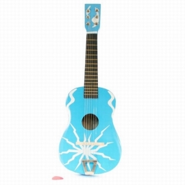 Houten gitaar blauw