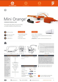 Mini pomp orange 116x39x80 mm