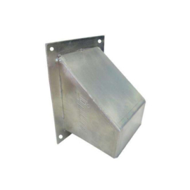 Aluminium muurdoorvoer 100x100 mm