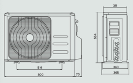 Multi-split Buiten-unit 8 kW Ariston Nevis Trial