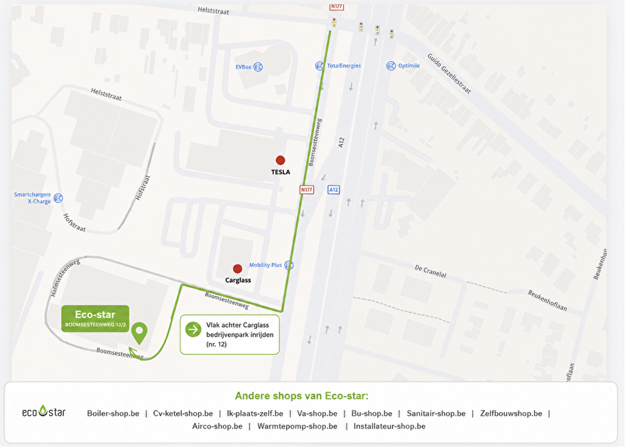 Routebeschrijving Airco-shop