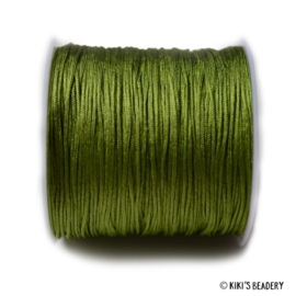 1 meter groen macrame nylon koord 0.8mm