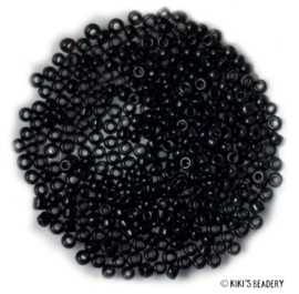 10 gram Rocailles zwart 2mm