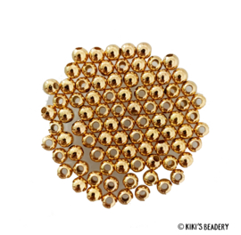 Gold Plated gouden bead spacers 4mm 10 stuks