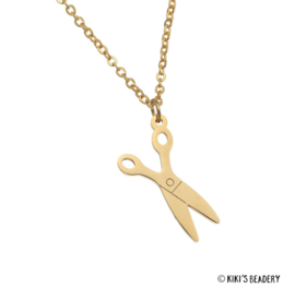 Creative Scissor ketting goud