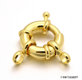 Boeislot 18k goldplated 13,5mm