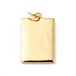 Rechthoek zon hanger 18K gold plated