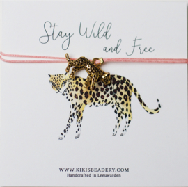 Stay Wild and free - Luipaard bedel bandje