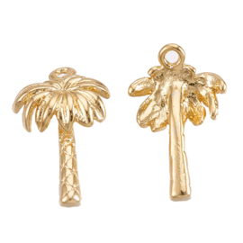 Palmboom bedel 18K goldplated