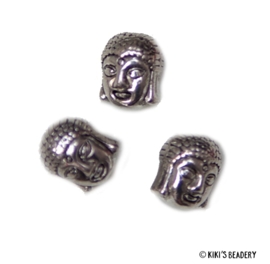 3 Buddha kralen 11x9mm zilver
