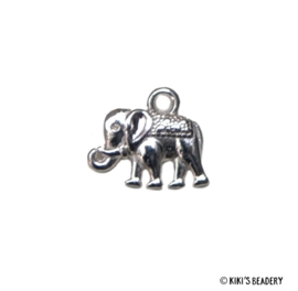 Zilveren Indiase olifantje bedel 14x12mm
