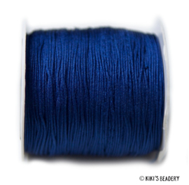 1 meter donker blauw nylon koord 0.8mm