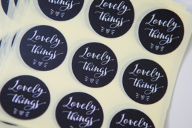 Stickers rond Lovely Things 36 stuks