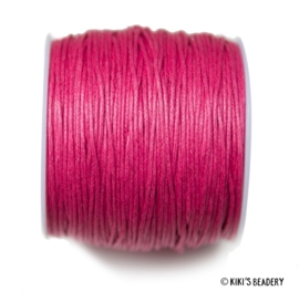 1 meter Waxkoord fuschia 1mm