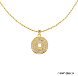 Dragon Mythological coin goud ketting