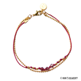 Pretty Little Details collection  bordeaux rood armband