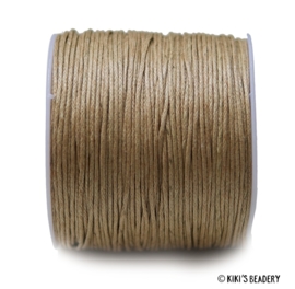 1 meter Waxkoord camel bruin 1mm