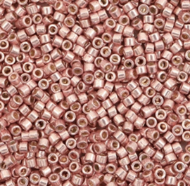Miyuki Delica's  11/0 Duracoat galvanized dark coral pink