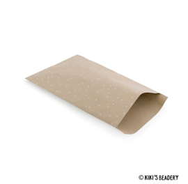 Cadeauzakjes kraft met witte stippen 5 stuks