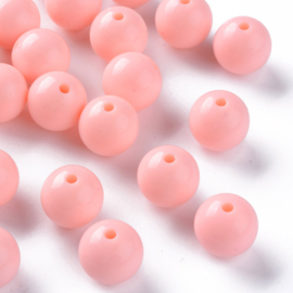 Grote kauwgombal kralen 16x15mm Perzik roze