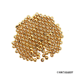 Gold Plated gouden bead spacers 3.2mm 10 stuks