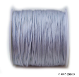 1 meter licht grijs blauw macrame nylon koord 0.8mm