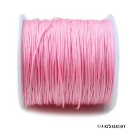 1 meter roze macrame nylon koord 0.8mm