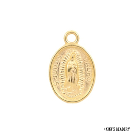 DQ gouden  ovalen Holy Maria munt
