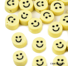 Mini smiley polymeer kralen 5mm