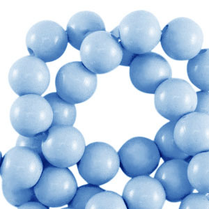 Ronde lichtblauwe acryl kralen van 10 mm