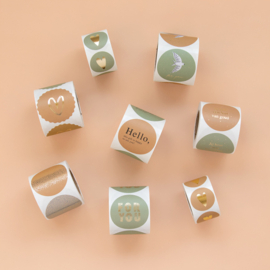 Smiley stickers met lichte kleuren 35mm