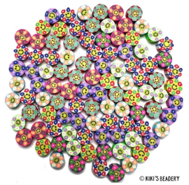 Gemixte bloemen smiley 10 stuks