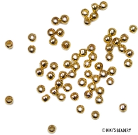 10 gram  ca. 150 st.  spacerbeads 3.2x3mm goud