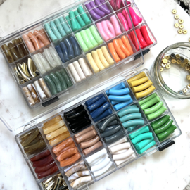 DIY luxe vakkendoos met 144 tubeskralen winterkleuren