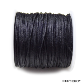 1 meter  zwart  macrame nylon koord 0.8mm