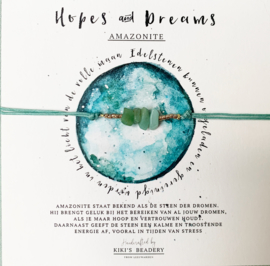 Sieradenkaartje - Hopes & Dreams amazonite