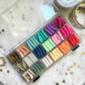 DIY luxe vakkendoos met 144 tubeskralen zomerkleuren