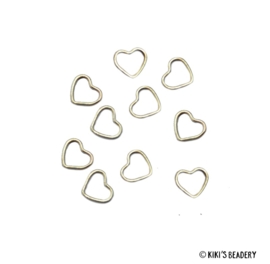 10 stuks harten ringen tussenszetsel 7x6mm goud