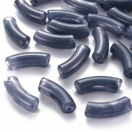 Imitatie gemstone donkerblauw Tube kraal 36x13.5x11.5mm