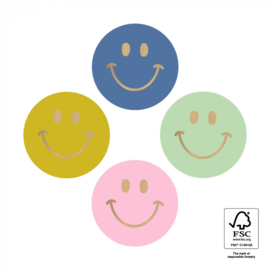 Smiley stickers met felle kleuren 35mm