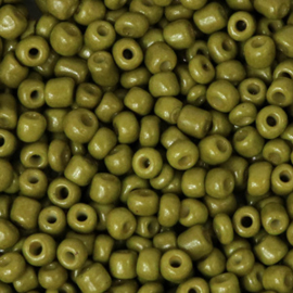 Rocailles 3mm olijf Groen