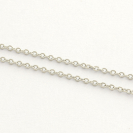 Stainless steel Jasseron schakelketting 1.1mm Zilver