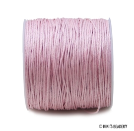 1 meter Waxkoord Roze 1mm