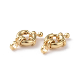 Boeislot 18k goldplated 11,5mm
